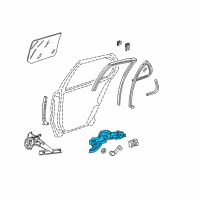 OEM 1995 Pontiac Sunfire Rear Side Door Window Regulator Assembly Diagram - 16629271