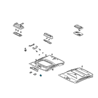 OEM 2001 Honda Civic Holder, Sunvisor *NH293L* (SEAGULL GRAY) Diagram - 88217-S01-A01ZG