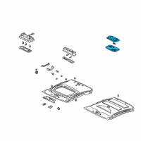 OEM Honda Light Assembly, Interior (Seagull Gray) Diagram - 34250-S5P-A01ZA