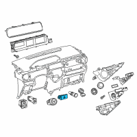 OEM 2013 Toyota Prius C Hazard Switch Diagram - 84332-52091