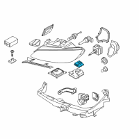 OEM 2007 BMW 335xi Control Unit, Adaptive Headlight, W/Cover Diagram - 63-11-7-182-396