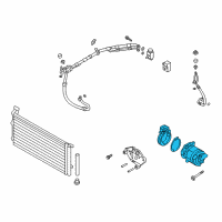 OEM 2016 Hyundai Sonata Compressor Assembly Diagram - 97701-E6100