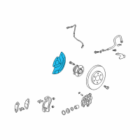 OEM 2007 Saturn Outlook Splash Shield Diagram - 10390112