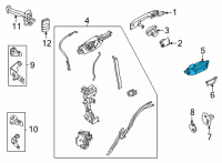 OEM 2022 Ford Maverick HANDLE ASY - DOOR - INNER Diagram - LJ6Z-5822600-D