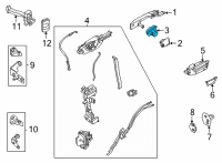 OEM Ford Maverick Lock Cylinder Diagram - JX7Z-18168-H