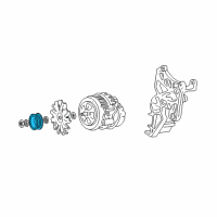 OEM 1992 Chevrolet Corvette Pulley, Generator Diagram - 1985964