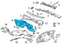 OEM 2022 Chevrolet Silverado 2500 HD Dash Panel Diagram - 84389425