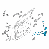 OEM 2017 Kia Sedona Front Door Latch Assembly, Left Diagram - 81310A9010