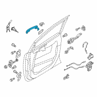 OEM Kia Sedona Door Outside Handle Assembly Diagram - 82651A9000