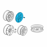 OEM Chevrolet Traverse Wheel Cover Diagram - 9597564