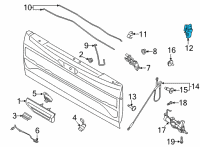 OEM Ford F-150 LATCH ASY - TAILGATE Diagram - ML3Z-9943150-B