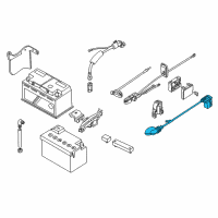 OEM BMW 323i Positive Battery Cable Diagram - 61-13-8-375-989