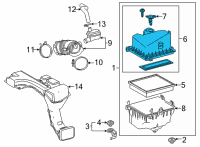 OEM Lexus NX250 CAP SUB-ASSY, AIR CL Diagram - 17705-25050