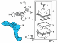 OEM Lexus NX250 INLET ASSY, AIR CLEA Diagram - 17750-24010