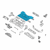 OEM 2002 Nissan Xterra Floor Rear Diagram - 74514-7Z031