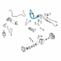 OEM 2008 Infiniti FX35 Power Steering Pressure Hose Assembly Diagram - 49720-CG005