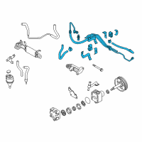 OEM Infiniti FX35 Power Steering Hose & Tube Set Diagram - 49710-CG000