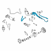 OEM Infiniti FX45 Power Steering Return Hose Assembly Diagram - 49721-CG000