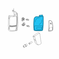 OEM 2002 Lincoln Blackwood Tail Lamp Assembly Diagram - 2C6Z-13404-AA