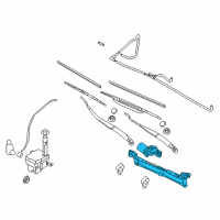 OEM 2009 Kia Optima Windshield Wiper Motor & Link Assembly Diagram - 981002G100