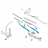 OEM 2007 Kia Optima Windshield Wiper Arm Assembly Driver Diagram - 983102G000