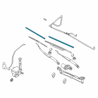 OEM 2012 Kia Forte Drive Windshield Wiper Blade Assembly Diagram - 983512F000