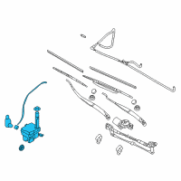 OEM 2008 Kia Optima Washer Reservoir & Pump Assembly Diagram - 986102G001DS