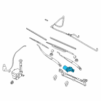 OEM Kia Optima Windshield Wiper Motor Assembly Diagram - 981102G100