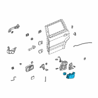 OEM 2003 Honda Accord Actuator Assembly, Door Lock Diagram - 72115-S6A-J01