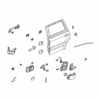 OEM 2006 Honda Pilot Rod, RR. Door Lock Knob Diagram - 72633-S9V-A01