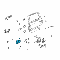 OEM 2006 Honda Pilot Handle Assembly, Right Rear Inside (Warm Gray) Diagram - 72620-S9V-A01ZD