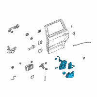 OEM 2006 Honda Pilot Lock Assembly Right Rear Door Diagram - 72610-S9V-A13