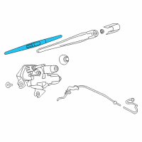OEM 2022 Infiniti QX80 Back Window Wiper Blade Assembly Diagram - 28790-1LA0A