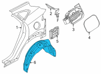 OEM 2022 Hyundai Tucson GUARD ASSY-REAR WHEEL, LH Diagram - 86821-CW000