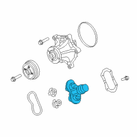 OEM 2010 Ford F-350 Super Duty Water Outlet Diagram - 8C3Z-8592-N