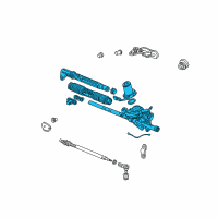 OEM 2005 Honda Civic Rack Assembly, Power Steering Diagram - 53606-S5B-A52