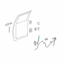 OEM 2012 GMC Yukon XL 1500 Lock Assembly Rod Diagram - 15175387