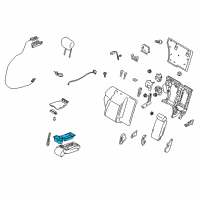 OEM 2011 Infiniti FX35 Cup Holder Assembly Diagram - 88741-1CB1A