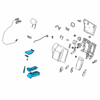 OEM Infiniti QX70 Rear Seat Armrest Assembly Diagram - 88700-1CB1C