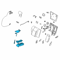 OEM 2012 Infiniti FX35 Rear Seat Armrest Assembly Diagram - 88700-1CB1B