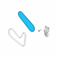 OEM 2011 Lincoln MKT Power Steering Belt Diagram - 7T4Z-8620-D