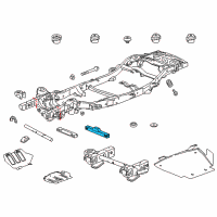 OEM 2018 Chevrolet Tahoe Transmission Crossmember Diagram - 23208307