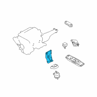 OEM 2008 Infiniti M35 Bracket-Engine Mounting, Rh Diagram - 11232-EG001