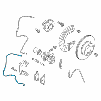 OEM 2014 BMW X3 Brake Pad Wear Sensor, Front Left Diagram - 34-35-6-790-303