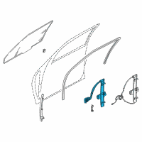 OEM 2000 Kia Spectra Regulator Assembly-Front Door Diagram - 0K2A159560C