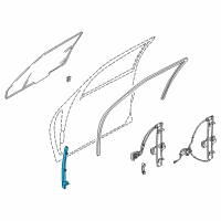 OEM Kia Sephia Guide-Glass A, RH Diagram - 0K2A15860X