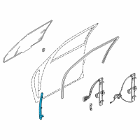 OEM 2000 Kia Spectra Guide-Glass A, RH Diagram - 0K2A15860X