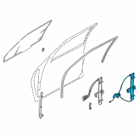 OEM 2000 Kia Spectra Regulator Assembly-Door Diagram - 0K2A359560C