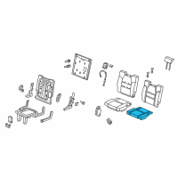 OEM 2008 Acura MDX Pad, Right Rear Seat Cushion Diagram - 82132-STX-A01