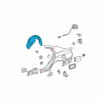 OEM Toyota Avalon Wheelhouse Liner Diagram - 65637-07010